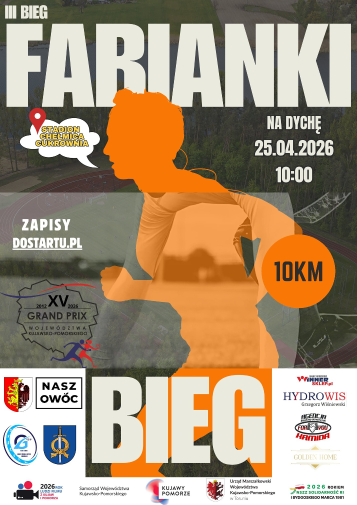 Plakat III Bieg Fabianki na dychę, 25.04.2026, 10:00, Zapisy